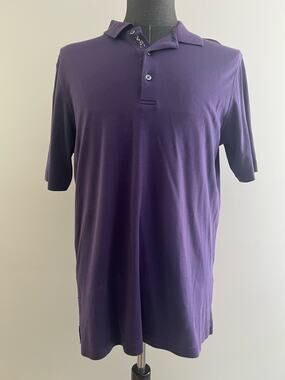 Bobby Jones Polo Golf Shirt 100% Cotton Purple Medium SG